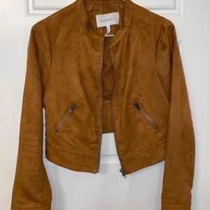 BCBGeneration Faux Suede Cropped Jacket | Color: Brown | Size: XS